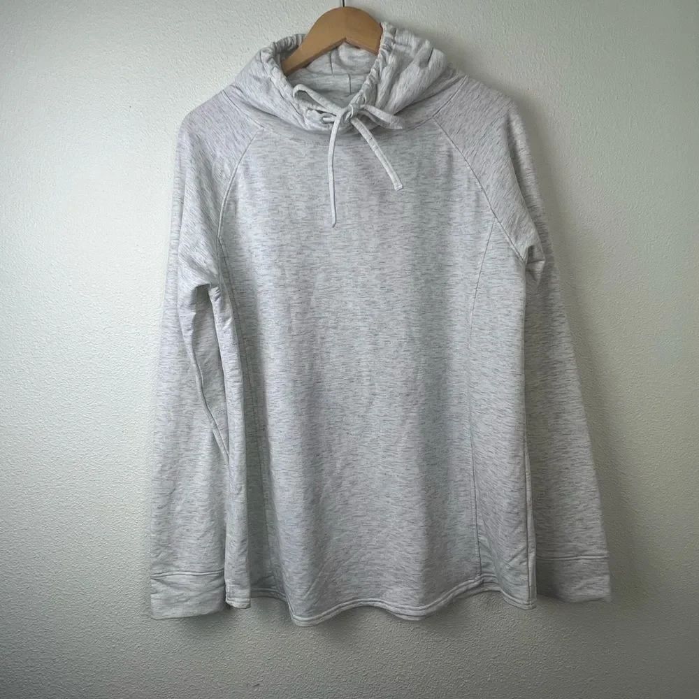 32 Degrees Heat Funnel Neck Light Gray Hoodie Large